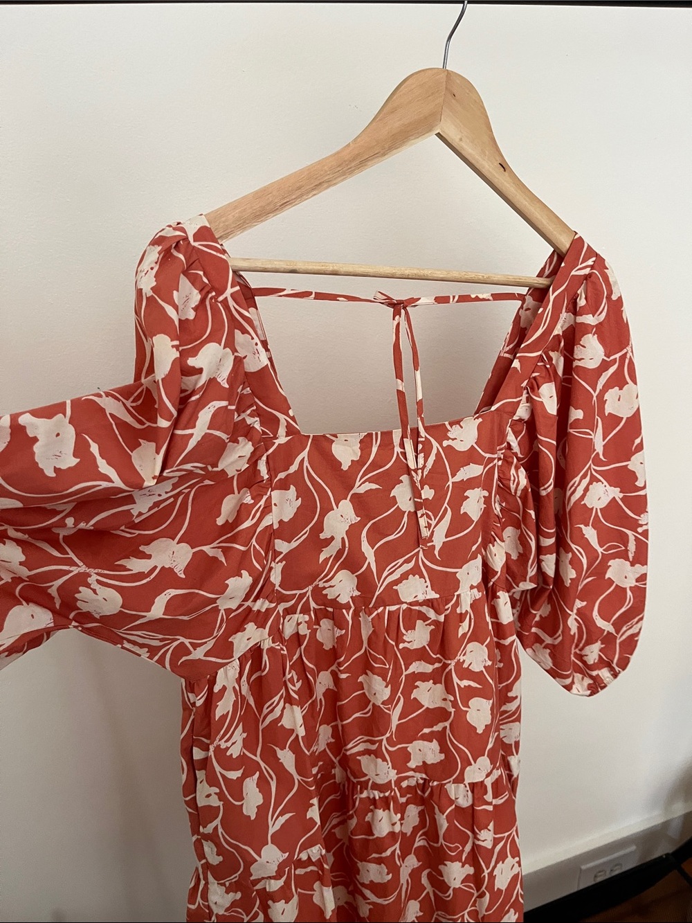 Pink and Cream Floral Puff-Sleeve Mini Dress, A New Day Brand - Picture 2 of 5